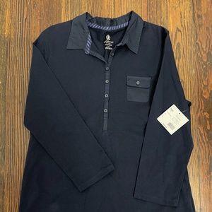 Navy Blue Covington Sport Signiture Fit Button down Shirt - Large
